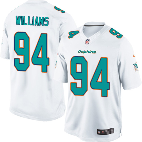 Youth Limited Mario Williams Nike Jersey White Road - #94 NFL Miami Dolphins